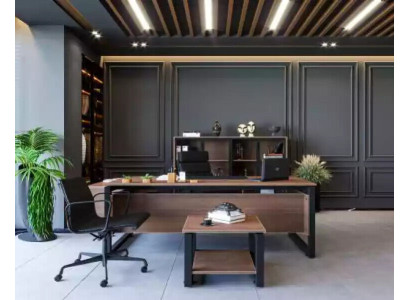 Tavolo da scrivania marrone di design Mobili per ufficio di lusso in legno Arredamento elegante