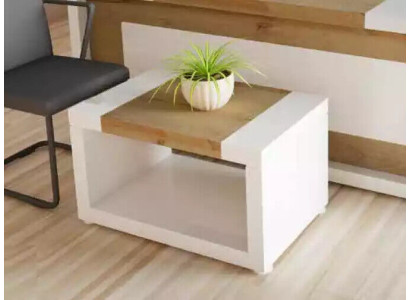 Tavolino bianco design in legno di lusso per il salotto - mobiletto del soggiorno.
