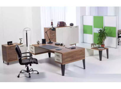 Tavolino da caffè moderno bicolore in legno di lusso per ufficio