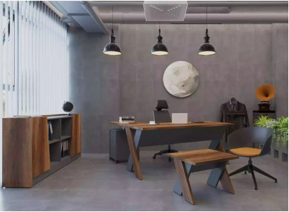 Scrivania di lusso in legno, tavoli da ufficio, tavolo da designer, tavoli marroni nuovi