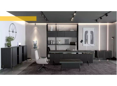 Comò credenza armadietto da ufficio mobili di design mobile basso ufficio nero