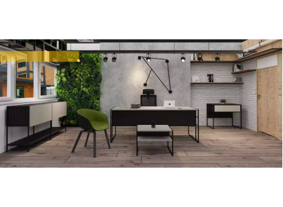 Comò Ufficio Highboard Mobili da Ufficio Armadio Design Arredamento Grigio