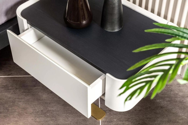 Camera da letto completa Letto matrimoniale Comodini Arancioni Console 5 pezzi