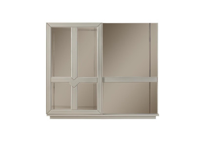 Armadio in legno bianco con specchio per la camera da letto