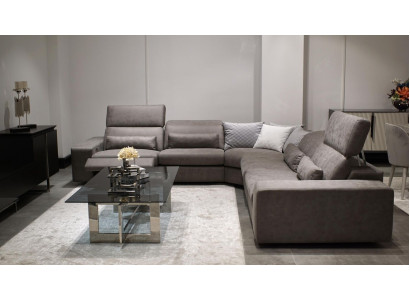 Divano a L Moderno Set da Salotto Design Tavolino Couchtisch