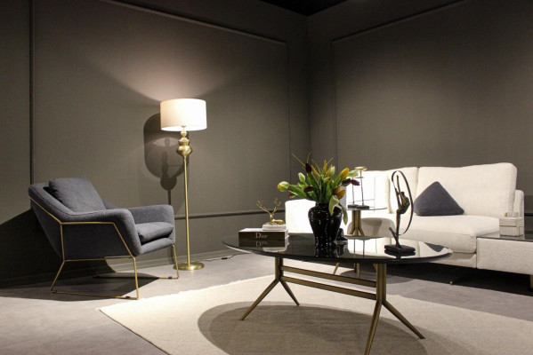 Disegno Soggiorno Completo 3 Pezzi Set di Divani in Tessuto Moderno Tavolino