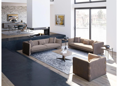 Design lussuoso soggiorno 6 pezzi set di mobili imbottiti arredamento divani a tre posti