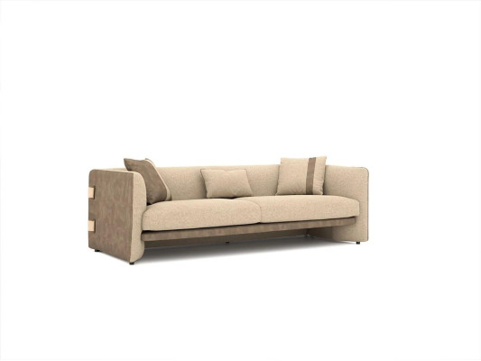 Salotto completo 6 pezzi 2x tavolino mobili imbottiti di lusso beige divano nuovo