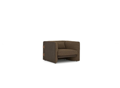 Set di 2 poltrone imbottite da designer moderne in lusso tessile per il salotto con tavolino nuovo.