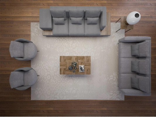 Set di divani moderni di lusso con 2 divani a tre posti e poltrona, nuovo design.