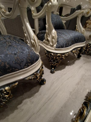 Moderno set soggiorno di 4 pezzi Eleganti 2 divani Poltrona designer Nuovo