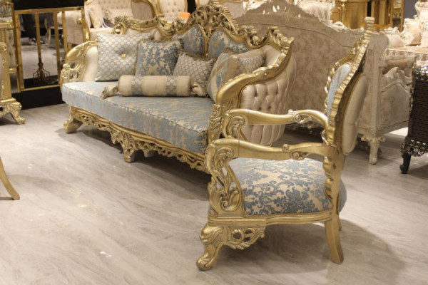 Sofà classico 3+3+1 posti a sedere Chesterfield poltrona relax Mobili Divano Nuovo