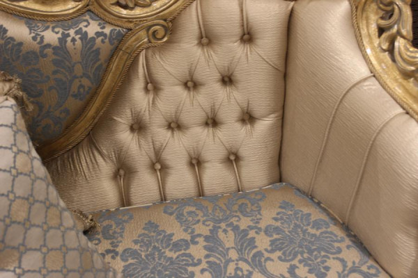 Sofà classico 3+3+1 posti a sedere Chesterfield poltrona relax Mobili Divano Nuovo