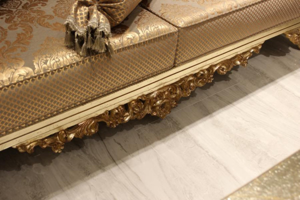 Set di divani 3 posti in tessuto completo 331 con divano poltrona in legno stile Chesterfield