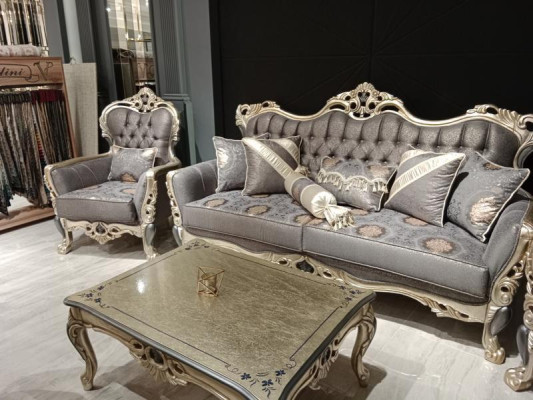 Set di divani esclusivo 3+3+1 3 pezzi 2 divani poltrona Relax Set di lusso  Set di divani esclusivo 3+3+1, 3 pezzi 2 divani poltrona Relax Set di lusso