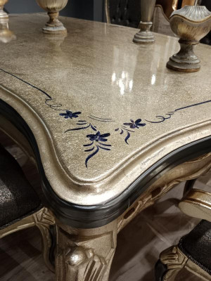 Mobili da sala da pranzo moderni tavolo da pranzo di lusso + 6 sedie tavolo sedie