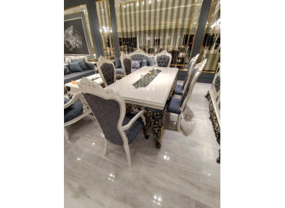 Moderna sedia da pranzo 6x 6x sedie di lusso set di sedie in legno delle stuer di design.