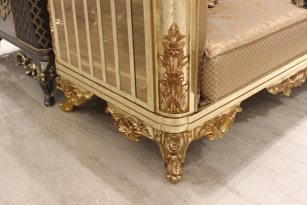 Divano di lusso a 3 posti in tessuto dorato Design mobili 3 posti Chesterfield imbottiti nuovi