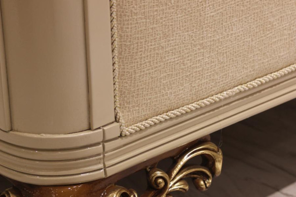 Sofà di lusso a 3 posti Mobili da soggiorno Elegante divano a 3 posti in tessuto beige