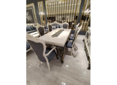 Lussuose sedie design 4x con pregiato rivestimento in velluto elegante design di sedie Nuovo