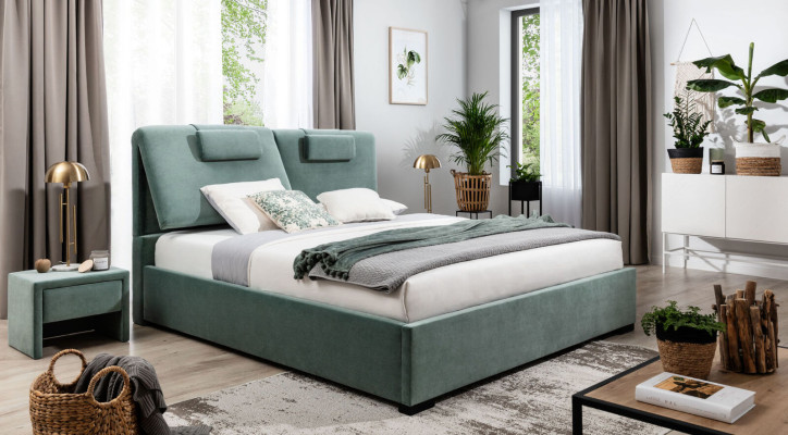 Set completo da letto 3 pezzi letto matrimoniale designer 2 comodini