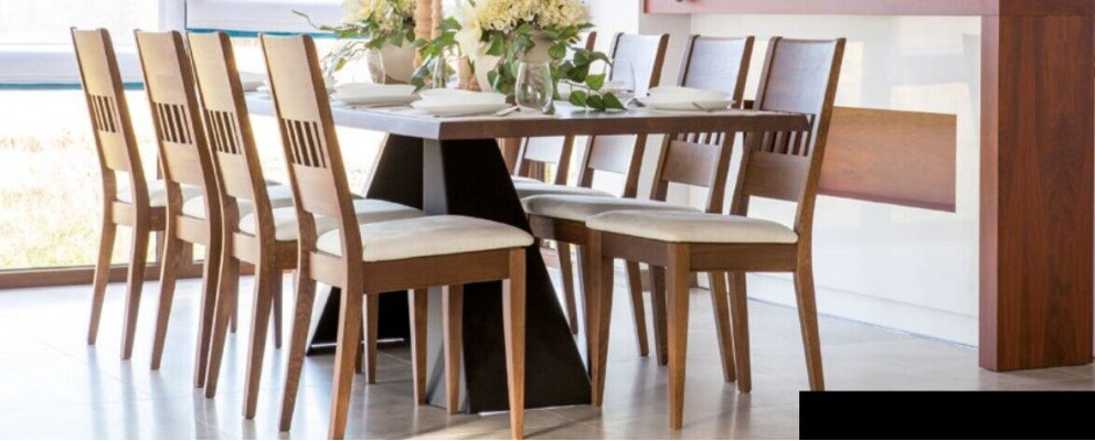 Tavolo da pranzo in legno Sedie 7 pezzi Sedia con schienale Gruppo sala da pranzo Set di sedie Nuovo tavolo