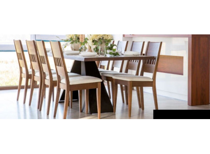 Tavolo da pranzo in legno Sedie 7 pezzi Sedia con schienale Gruppo sala da pranzo Set di sedie Nuovo tavolo