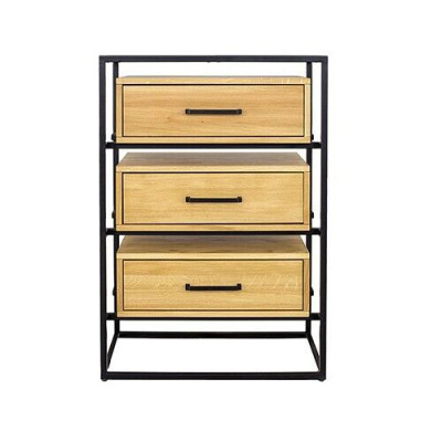 Mobile comò loft di design, credenza, armadio, scaffale soggiorno lusso in metallo.