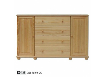 Massive cassettiera credenza credenza mobile mobile basso in legno massiccio nuovo