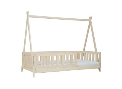 Letto in legno Letto in vero legno Letti Letto a baldacchino Hotel 90x200 Stile Mobili massicci Nuovo