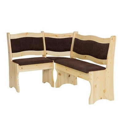 Angolo pranzo in vero legno di pino massiccio per la casa di campagna, fatto a mano, nuovo.