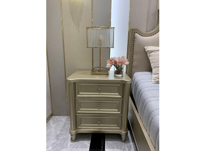 Comodini, comodino, consolle notte design camera da letto tavolino d'oro legno.