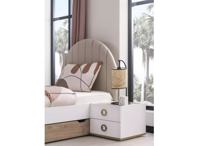 Comodino da notte mobiletto notturno comodino per bambini camera da letto per bambini legno bianco moderno