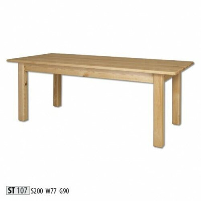 Tavolo Tavolo da pranzo Mobili massicci Sala da pranzo 200x90cm Legno massello Nuovo Tavoli