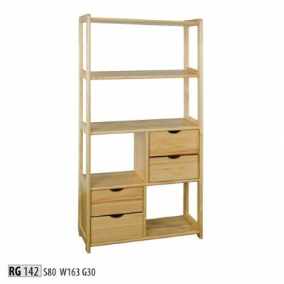 Etagere parete in legno massiccio Libreria Scaffale Soggiorno Soggiorno Parete Mensole Armadio Nuovo