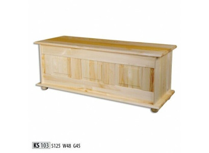 Scatola di conservazione in legno massello, cassa in legno con coperchio, pino, scatola fatta a mano, 125x45.