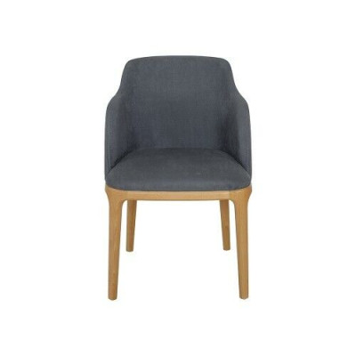 Sedia poltrona imbottita sedie lounge in legno massiccio tessuto legno poltrona in pelle nuova