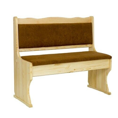 Panca in legno massello di pino da 100 cm, mobile massiccio per la cucina, vera legno.
