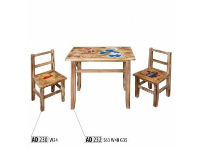 Set tavolo per bambini, 3 pezzi, tavolo con 2 sedie, arredamento per bambini, per la cameretta dei bambini