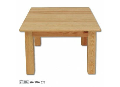 Tavolino in legno massiccio con piano in legno massello, tavolino da salotto nuovo.