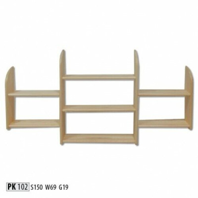 Wandboard in legno di pino massiccio 150x69cm, mensola da parete in legno massiccio, scaffale per fiori, mensola appesa.