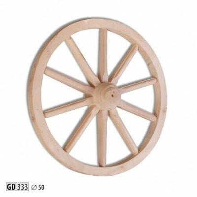 Dekorad Ruota in legno Ø 60 cm Ruota a raggi Ruota carrello Decorazione da giardino Decorazione negozio Nuova