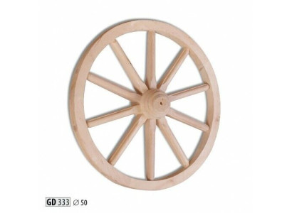 Dekorad Ruota in legno Ø 60 cm Ruota a raggi Ruota carrello Decorazione da giardino Decorazione negozio Nuova