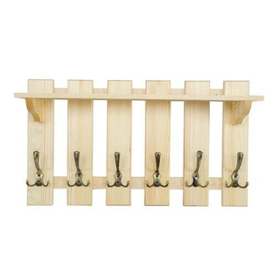 Garderobenpannello 70x40 cm Attaccapanni Attaccapanni in pino massiccio 6 ganci