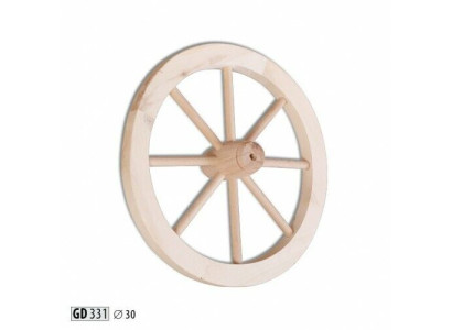 Dekorad Ruota in legno Ø 30 cm Ruota a raggi Ruota da carro Decorazione da giardino Decorazione per negozi Legno massiccio