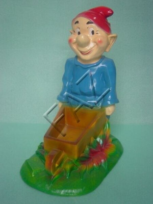 Nano con carriola figura giardino statua scultura figure sculture nuovo 43 cm