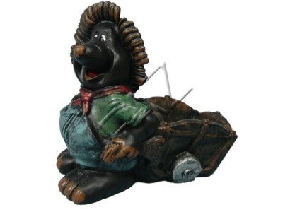 Disegno di una statua da giardino a forma di talpa, scultura, figure, sculture, decorazione.