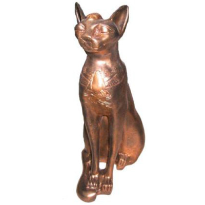 Figura Gatta egiziana Bastet Statua Figure Decorazione Plastica 37cm Egitto