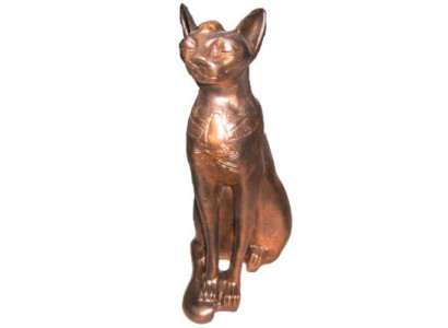 Figura Gatta egiziana Bastet Statua Figure Decorazione Plastica 37cm Egitto