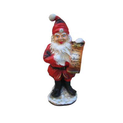 Statua di Babbo Natale decorativa decorativa decorazione Statua di San Nicola scultura 41cm Nuovo